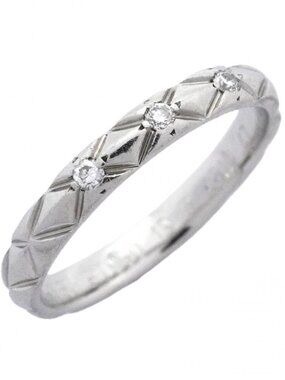 Chanel Ring Quilted Platinum Diamond 47